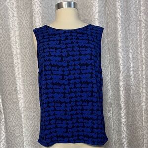 Liberty love blue and black tank top